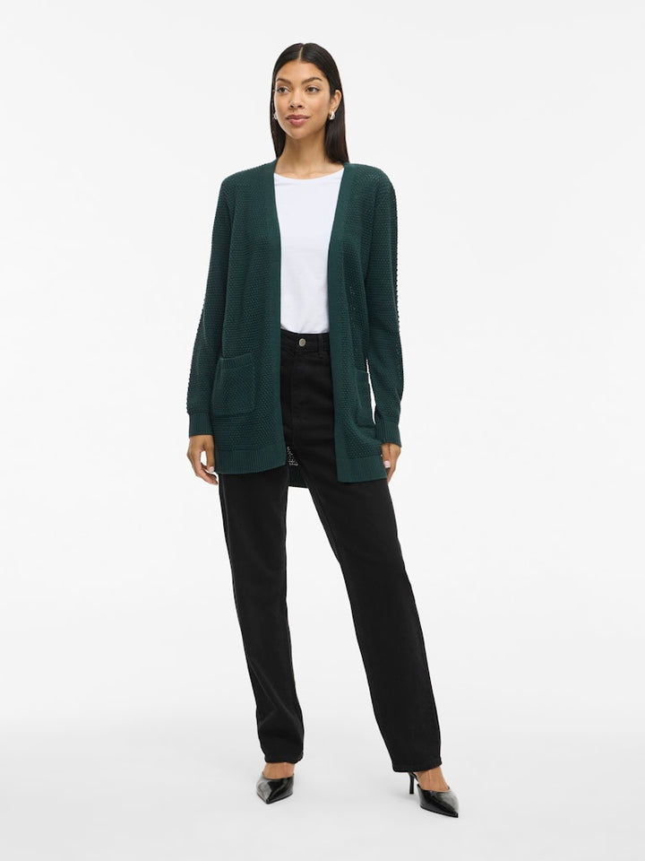 Vidalo L/s Knit Cardigan- Noos - Donkergroen