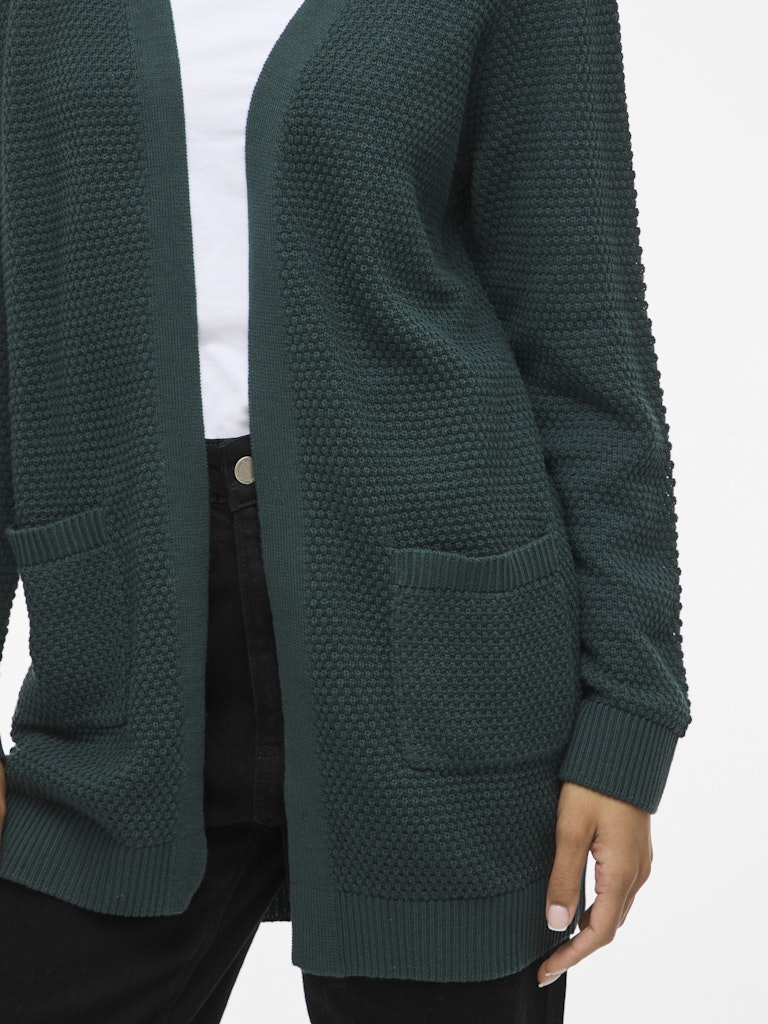 Vidalo L/s Knit Cardigan- Noos - Donkergroen