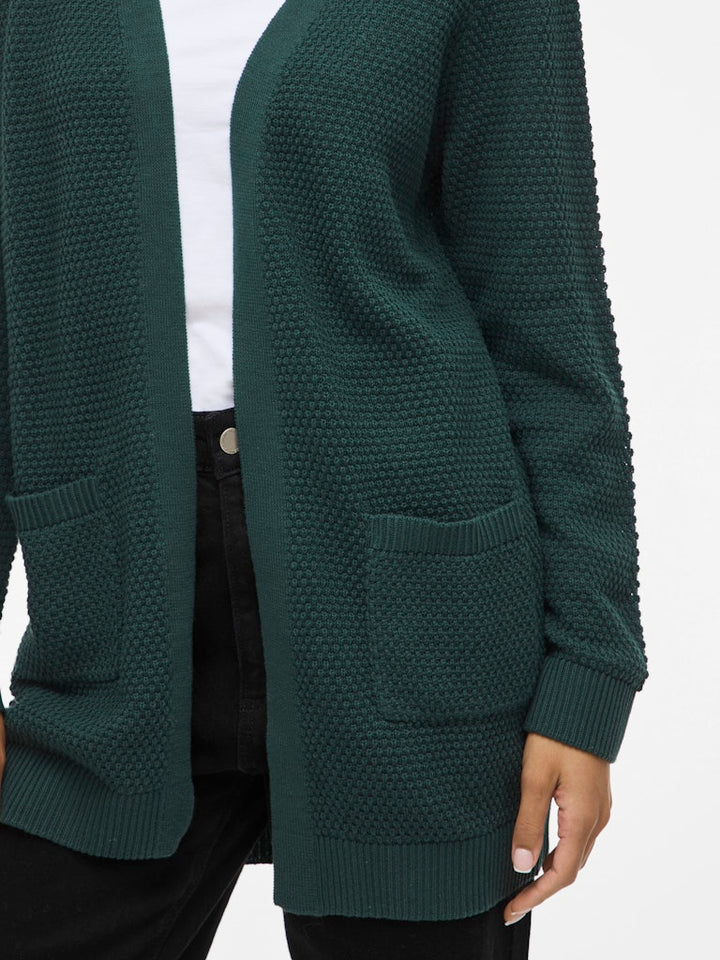 Vidalo L/s Knit Cardigan- Noos - Donkergroen