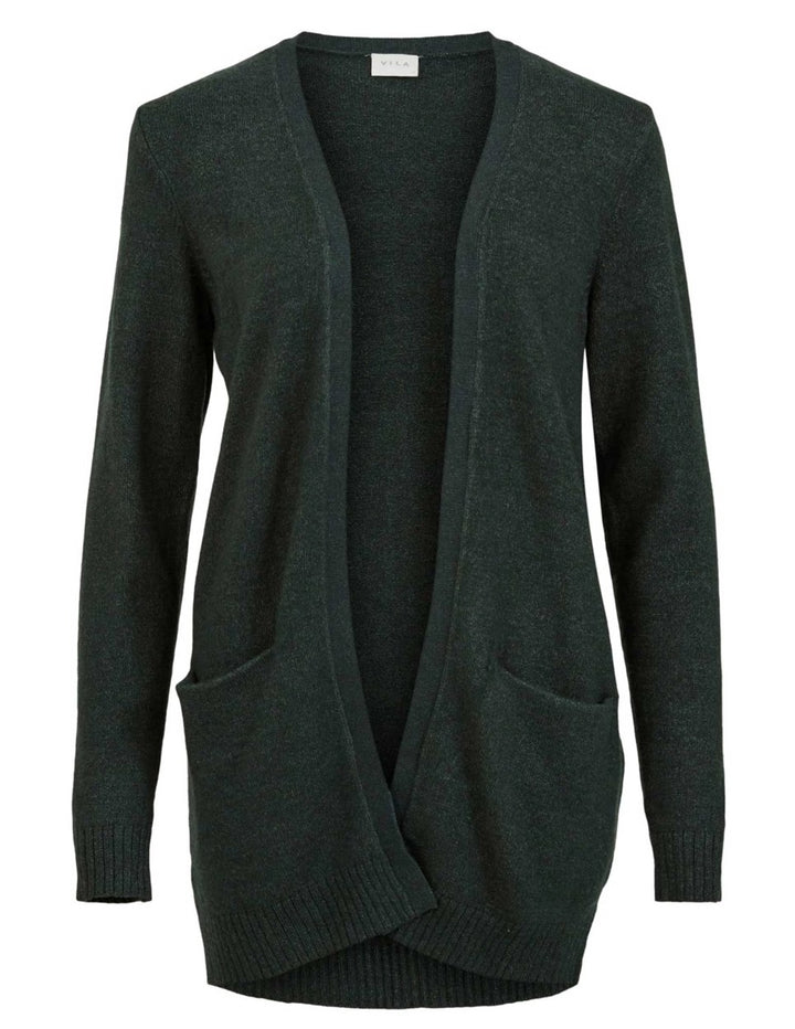 Viril Open L/s Knit Cardigan - Noos - Donkergroen