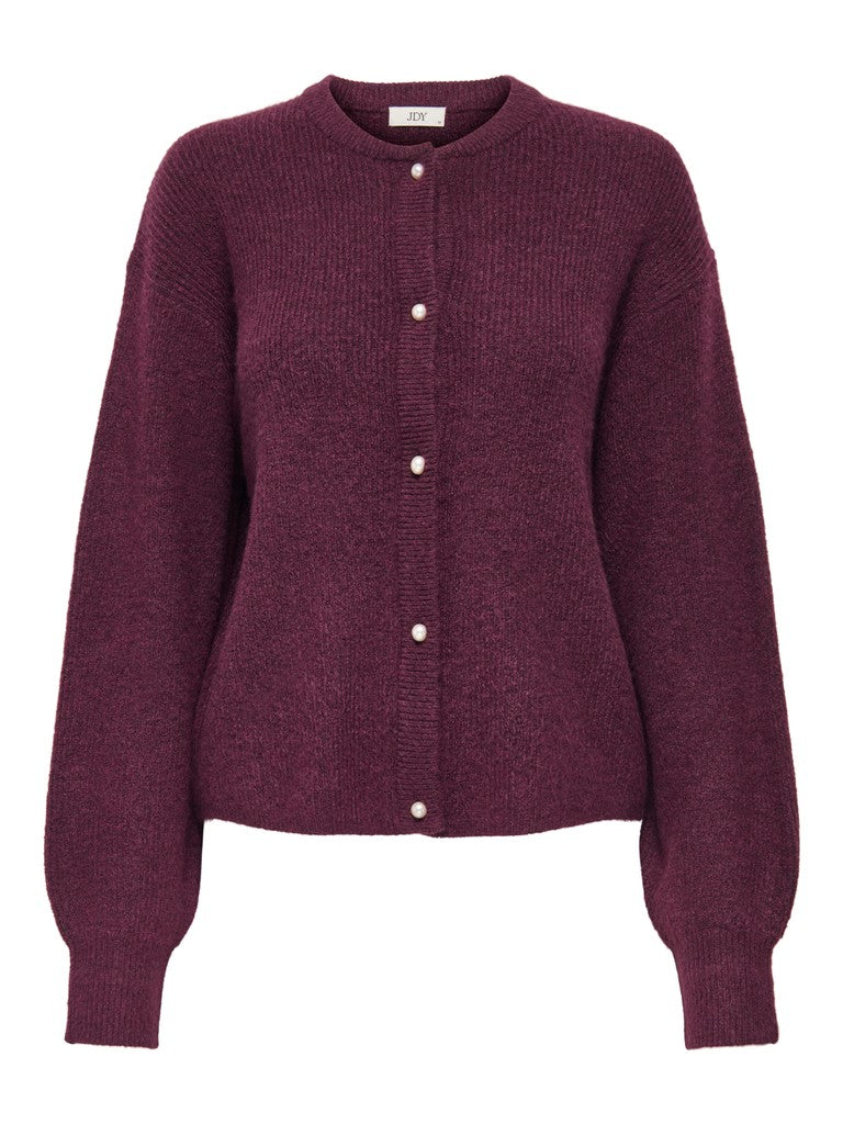 Jdylumi L/s Button Cardiga Knt Noos - Bordeaux