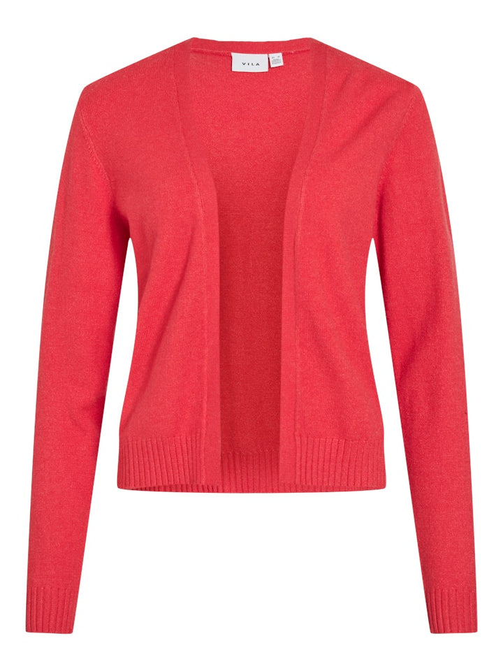 Viril Short L/s Knit Cardigan-noos - Rood Melee