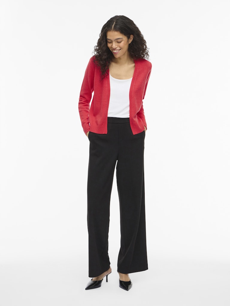 Viril Short L/s Knit Cardigan-noos - Rood Melee