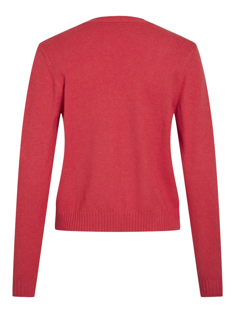 Viril Short L/s Knit Cardigan-noos - Rood Melee