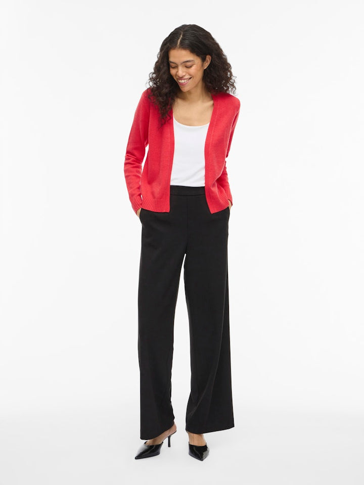 Viril Short L/s Knit Cardigan-noos - Rood Melee