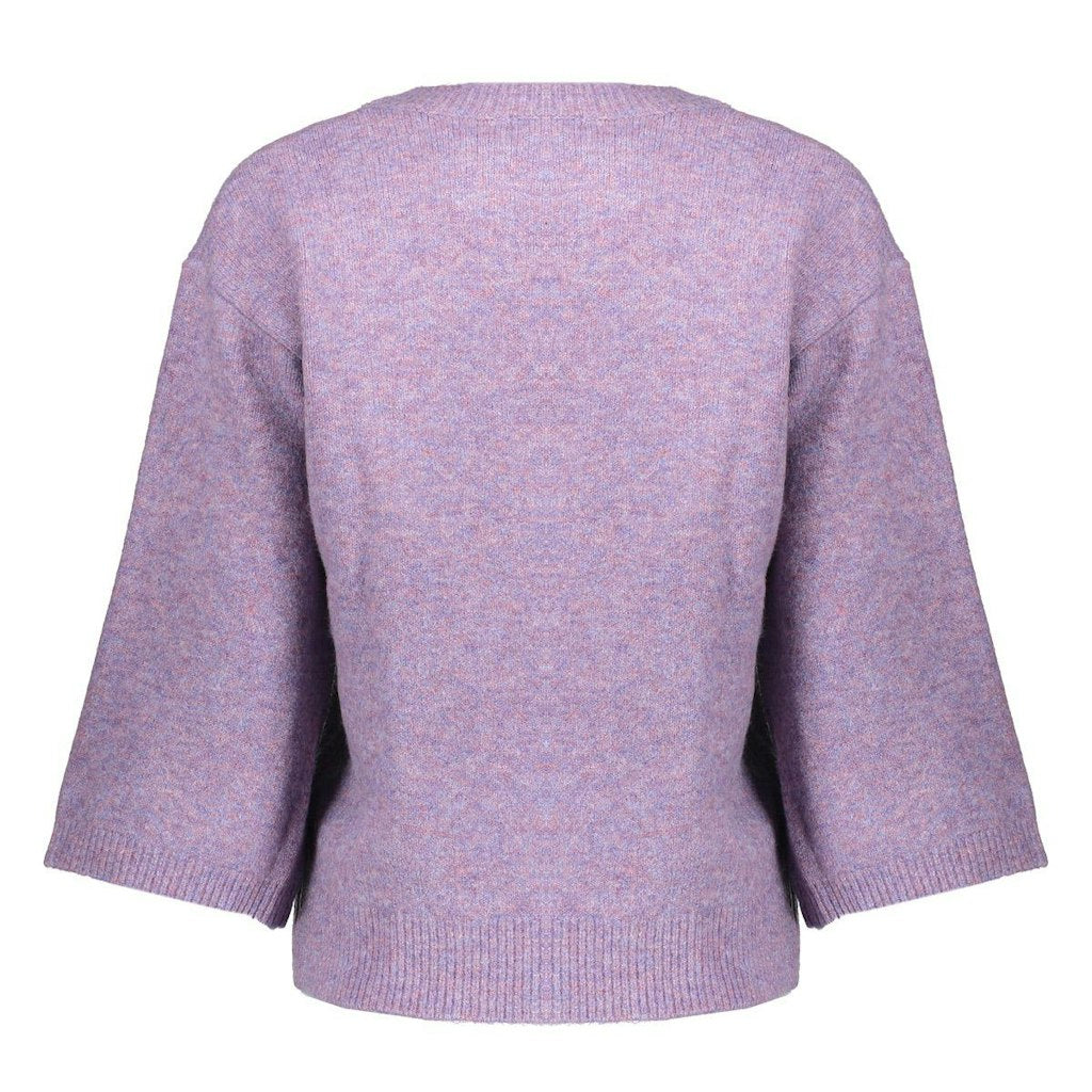 Cardigan V-neck 3/4 Sleeves - Lila