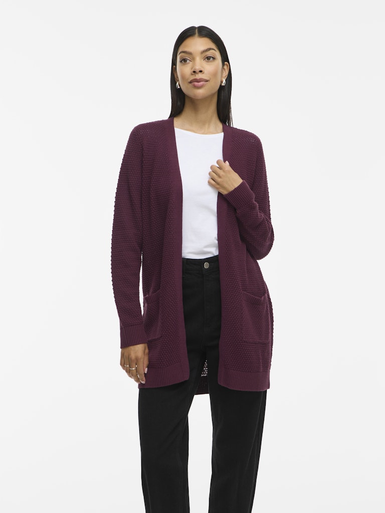 Vidalo L/s Knit Cardigan- Noos - Cerise