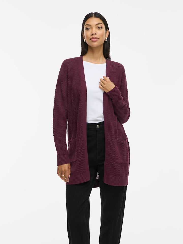 Vidalo L/s Knit Cardigan- Noos - Cerise