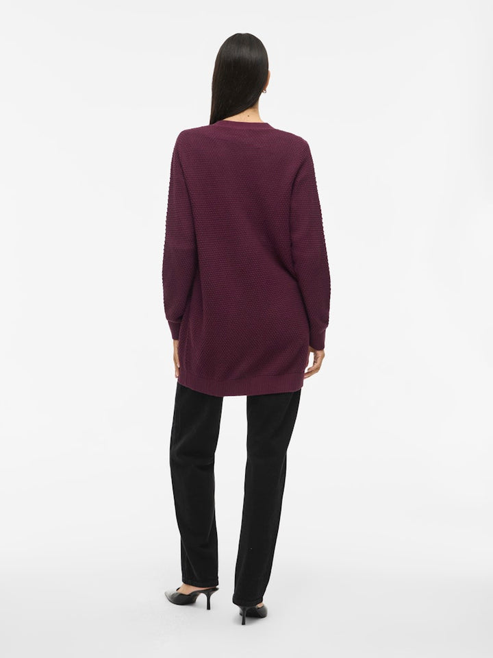 Vidalo L/s Knit Cardigan- Noos - Cerise