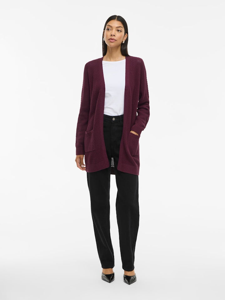 Vidalo L/s Knit Cardigan- Noos - Cerise