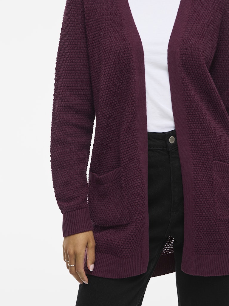 Vidalo L/s Knit Cardigan- Noos - Cerise