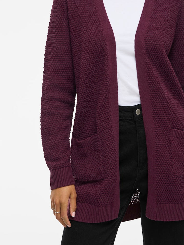 Vidalo L/s Knit Cardigan- Noos - Cerise