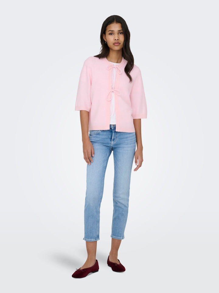 Onlsimoni 2/4 Bow Cardigan Knt Noos - Licht Roze