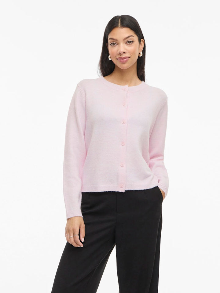 Viliga L/s O-neck Knit Cardigan - Noos - Licht Roze