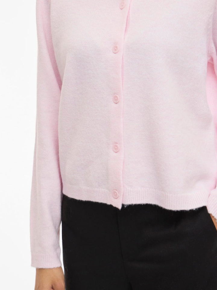 Viliga L/s O-neck Knit Cardigan - Noos - Licht Roze