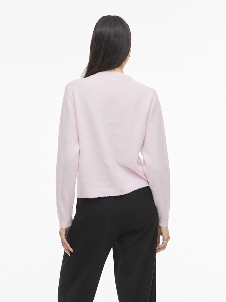 Viliga L/s O-neck Knit Cardigan - Noos - Licht Roze