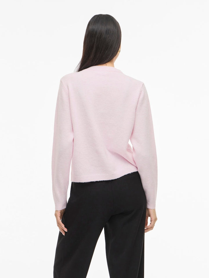 Viliga L/s O-neck Knit Cardigan - Noos - Licht Roze