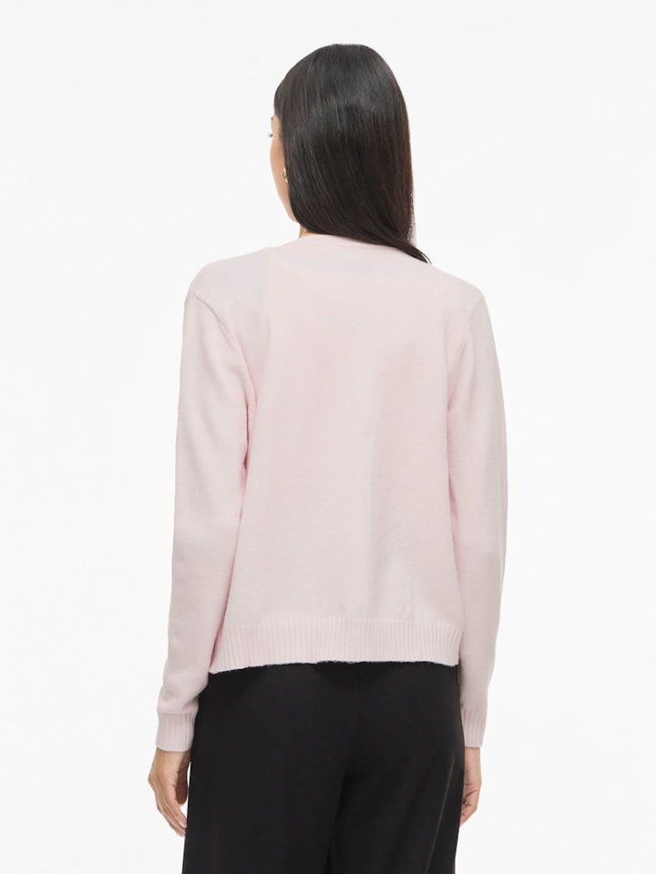 Viril Short L/s Knit Cardigan-noos - Licht Roze