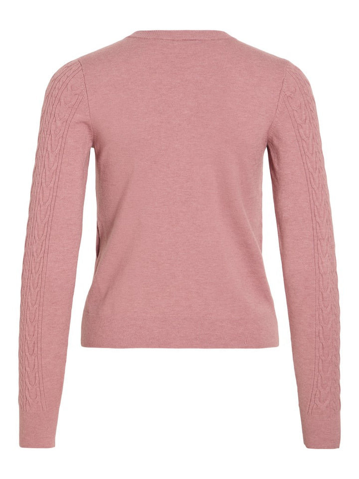 Vikerry Cable L/s Knit Cardigan-noos - Oud Roze