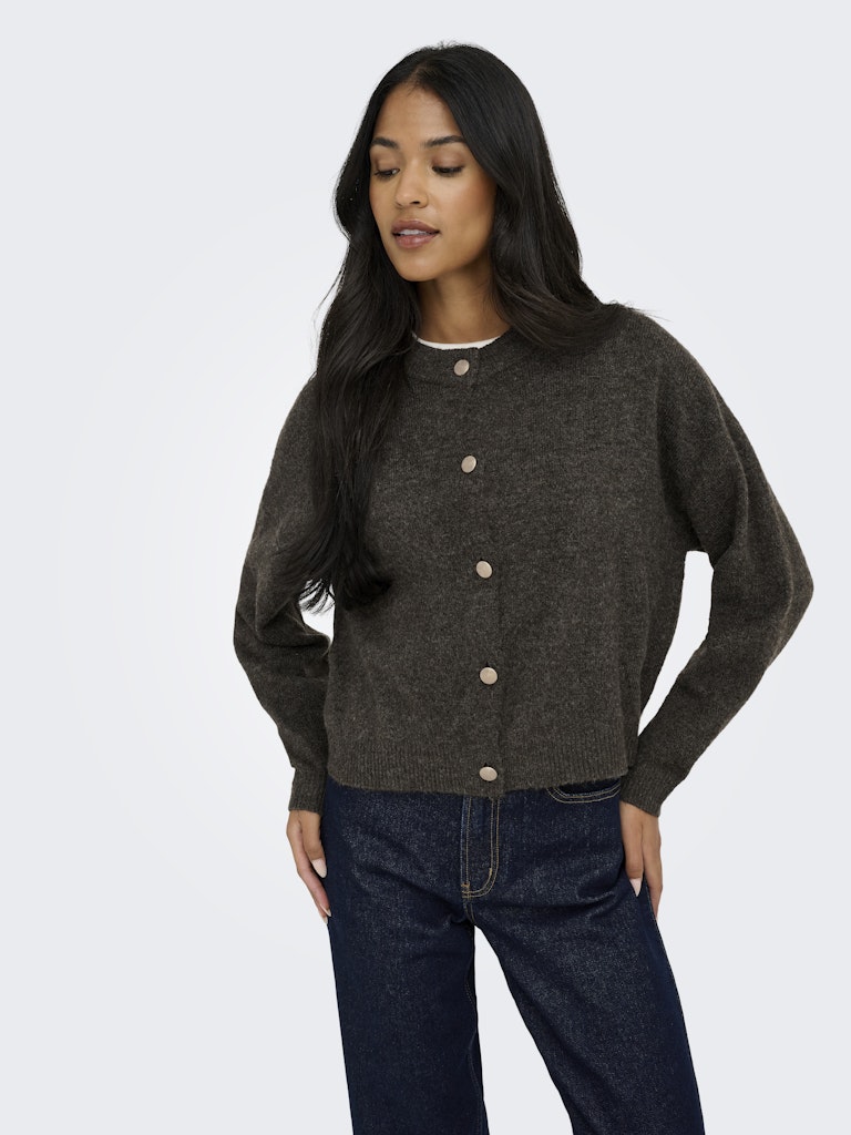 Jdydebbie L/s O-neck Cardigan Knt - Bruin