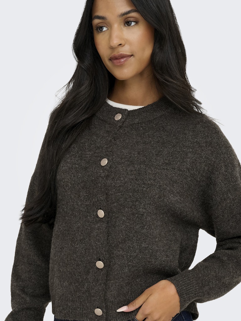 Jdydebbie L/s O-neck Cardigan Knt - Bruin