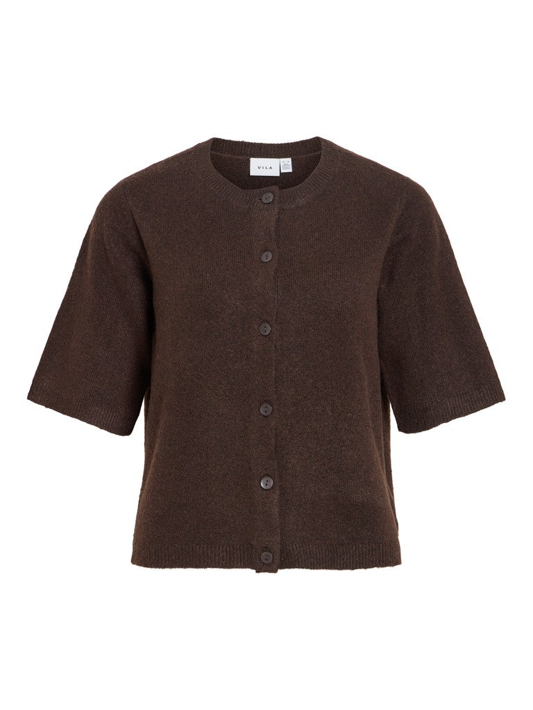 Viliga 2/4 O-neck Knit Cardigan - Noos - Bruin
