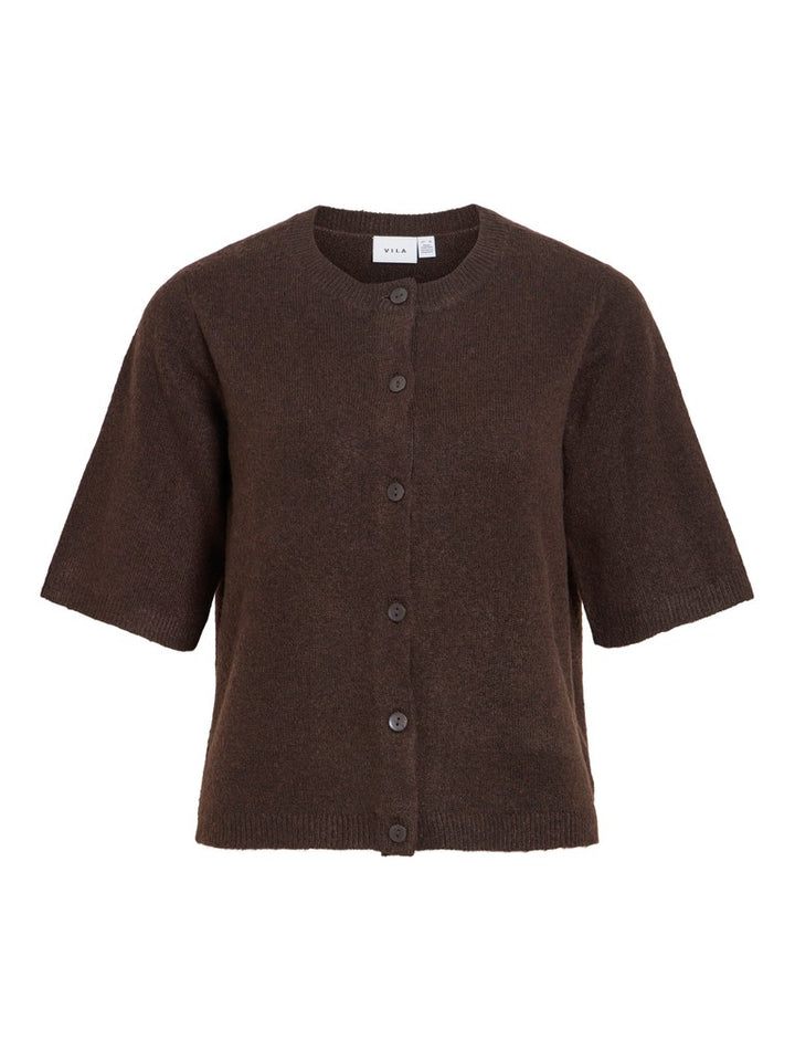 Viliga 2/4 O-neck Knit Cardigan - Noos - Bruin