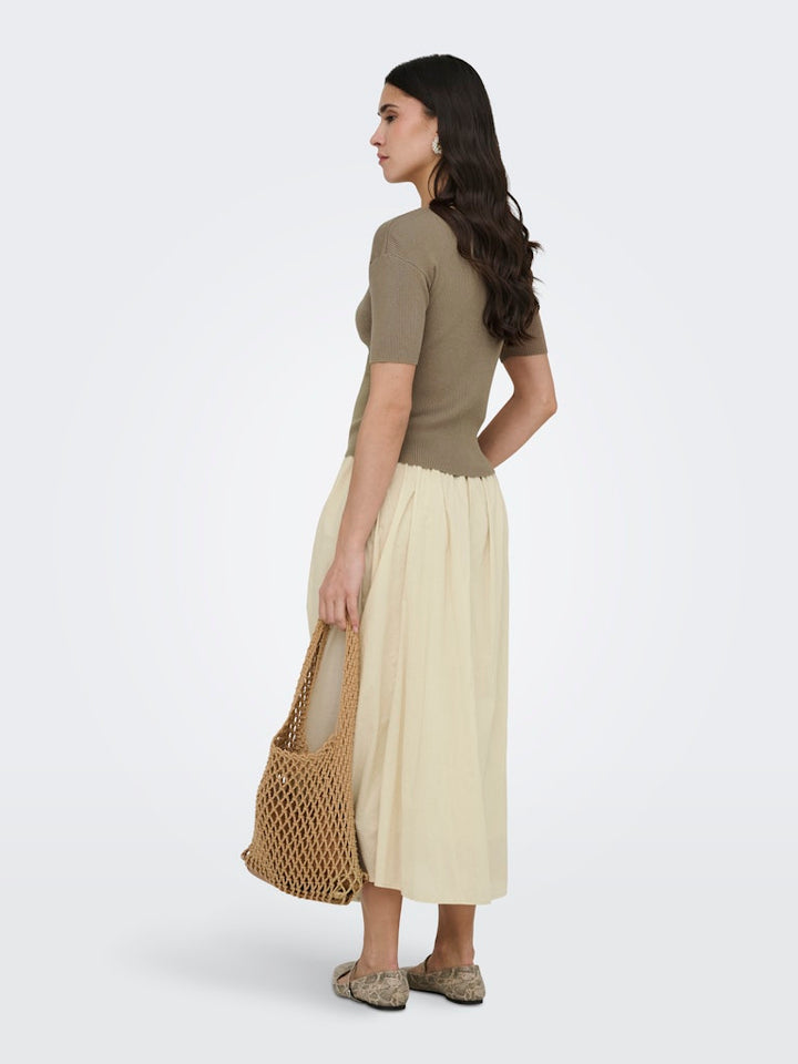 Jdygaby 2/4 O-neck Pearl Cardigan Knt - Taupe