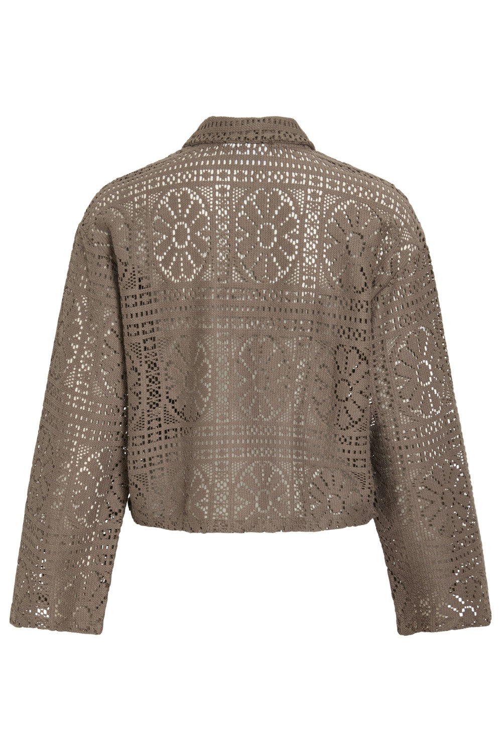 Vimerinda Crochet L/s Cardigan - Noos - Taupe