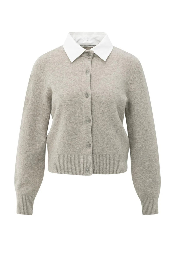 Cardigan With Detachable Woven - Bruin Melee