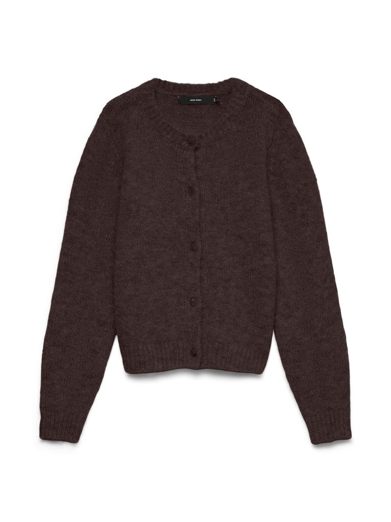 Vmnovah Ls O-neck Button Cardi Ga Noos - Bruin Melee
