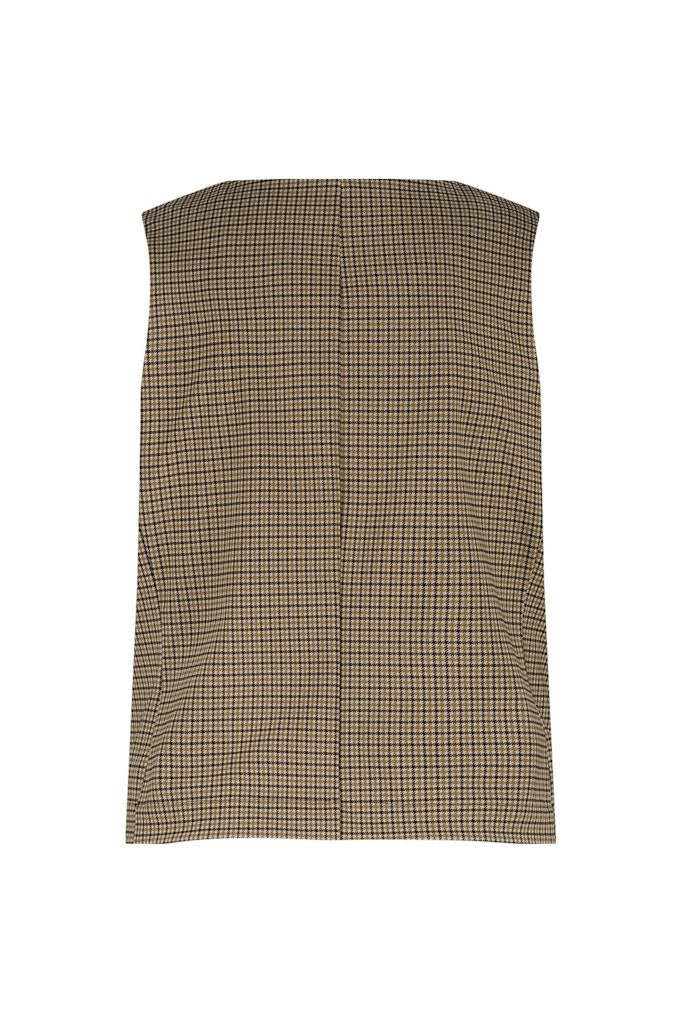 Fie Check Gilet - Bruin Dessin