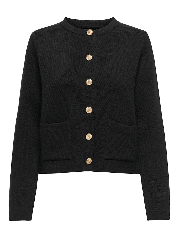Jdykim Ls On Button Cardigan - Zwart