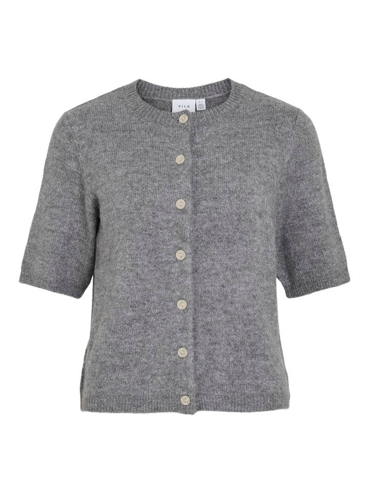 Vidainty O-neck 2/4 Knit Cardigan/1 - Grijs Melee