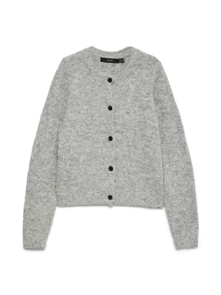 Vmnovah Ls O-neck Button Cardi Ga Noos - Grijs Melee