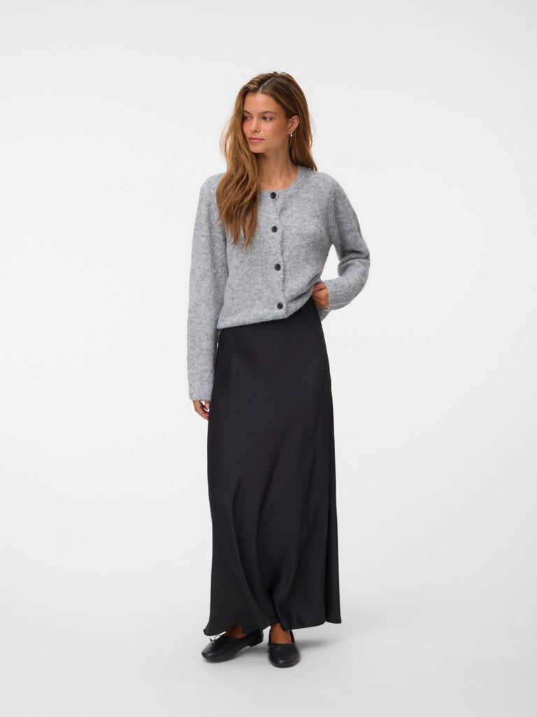 Vmnovah Ls O-neck Button Cardi Ga Noos - Grijs Melee