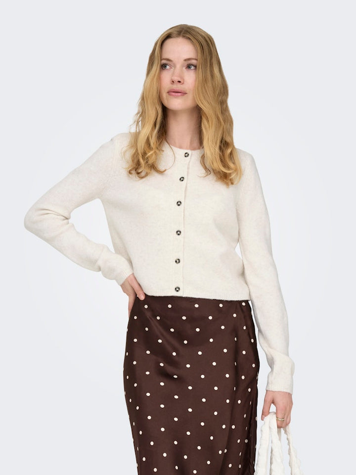 Jdychloe Life L/s Cardigan Knt Noos - Beige
