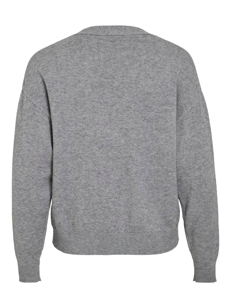 Viril V-neck Knit Cardigan - Noos - Grijs Melee