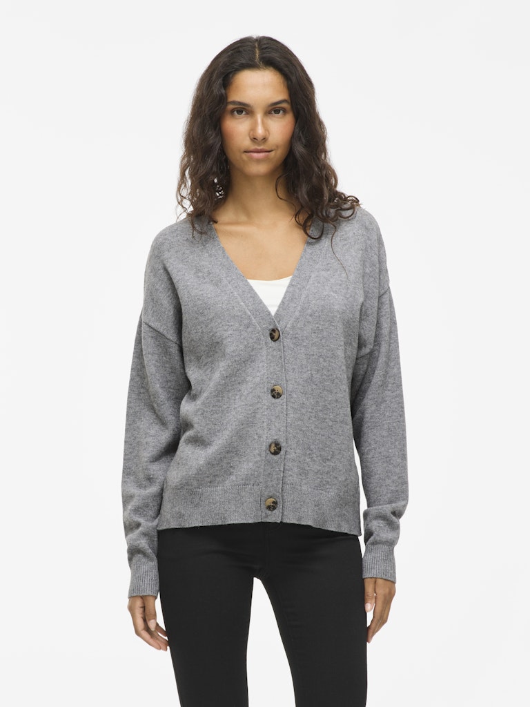Viril V-neck Knit Cardigan - Noos - Grijs Melee