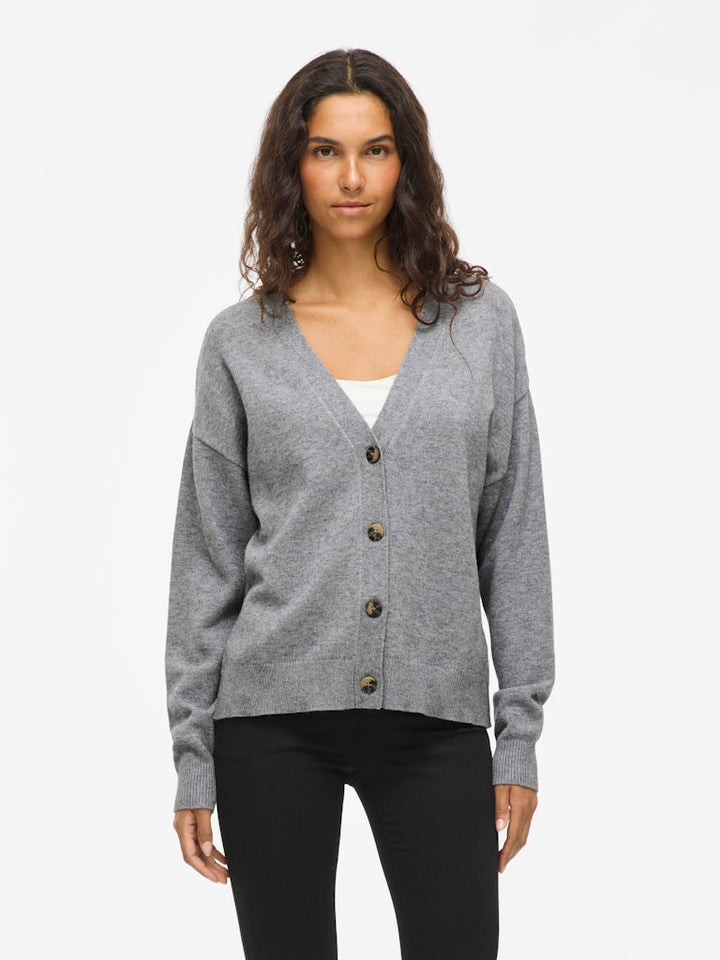 Viril V-neck Knit Cardigan - Noos - Grijs Melee