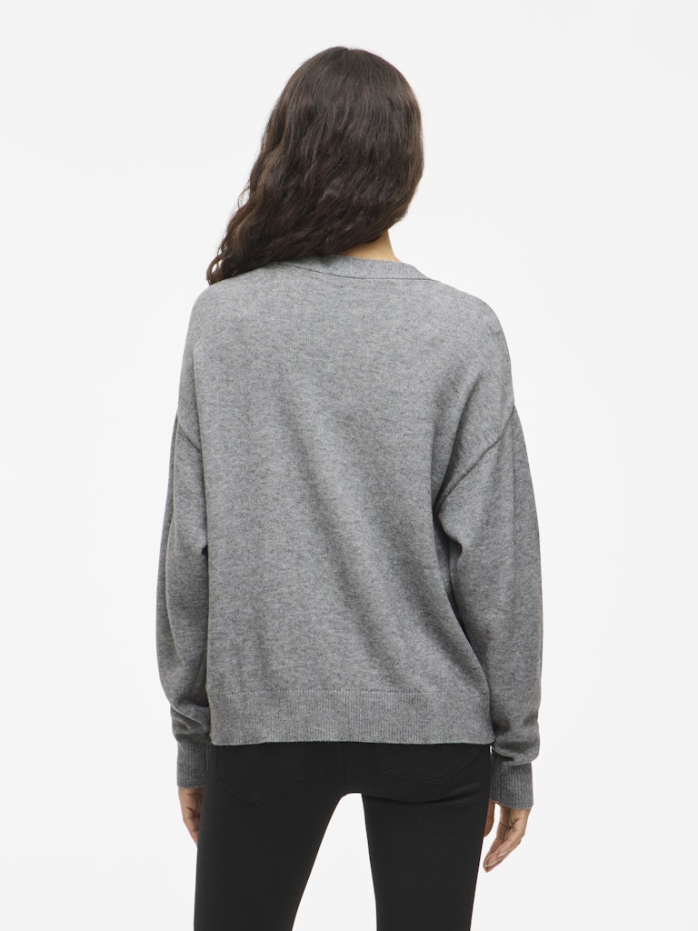 Viril V-neck Knit Cardigan - Noos - Grijs Melee