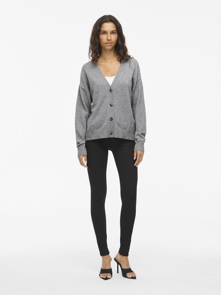 Viril V-neck Knit Cardigan - Noos - Grijs Melee