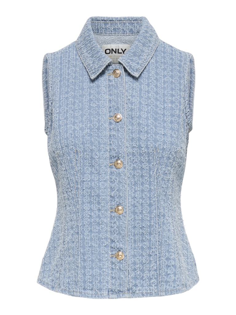 Onltylar S/l Dnm Boucle Waistcoat - Lichtblauw