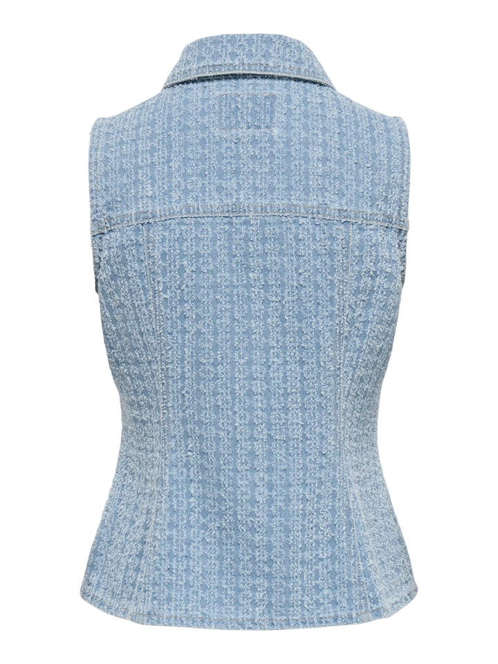 Onltylar S/l Dnm Boucle Waistcoat - Lichtblauw