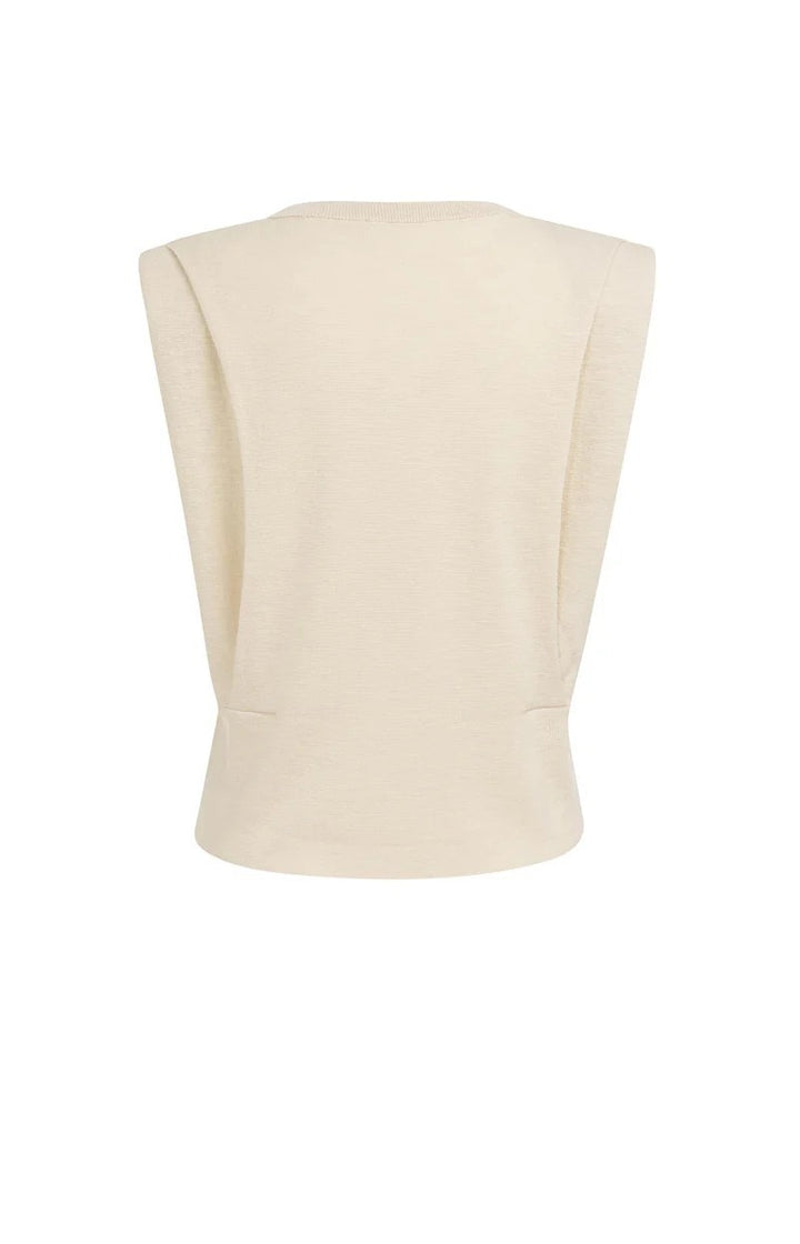 Shoulder Detail Cardigan With - Ecru