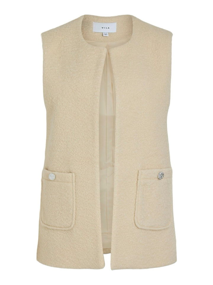 Vikera S/l Waistcoat - Ecru