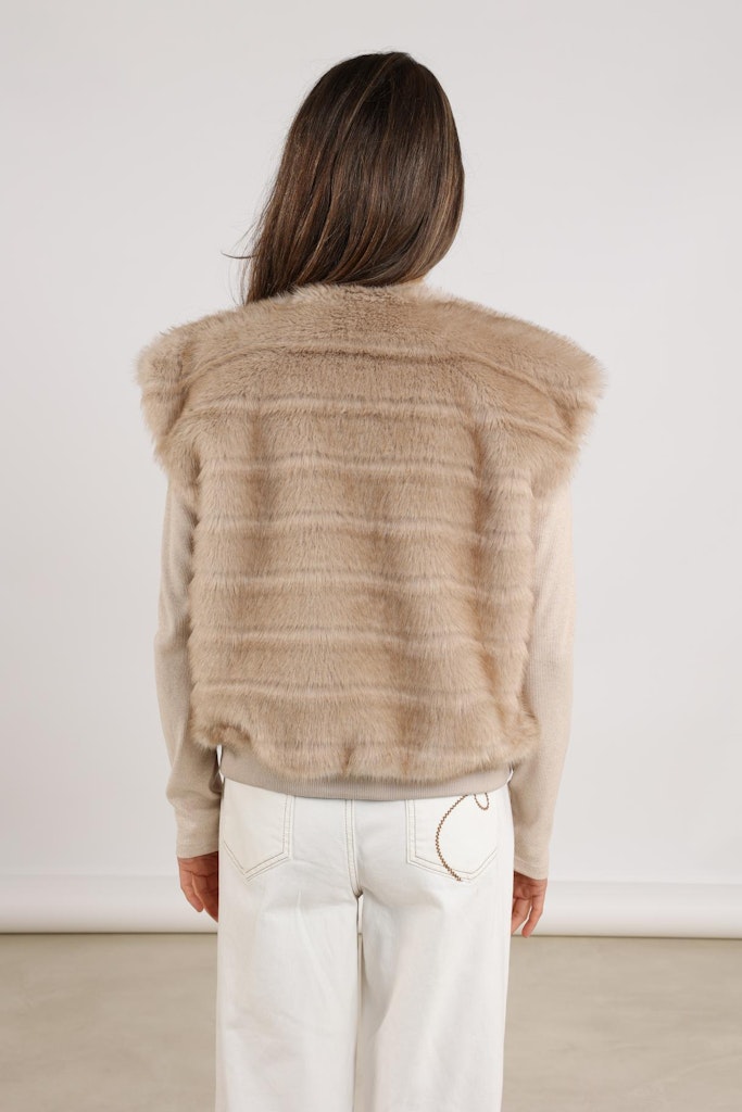 Billy Gilet Stripe - Zand