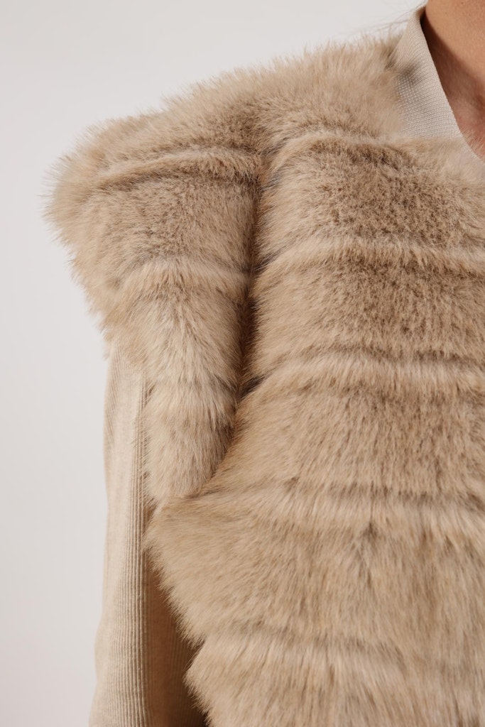 Billy Gilet Stripe - Zand