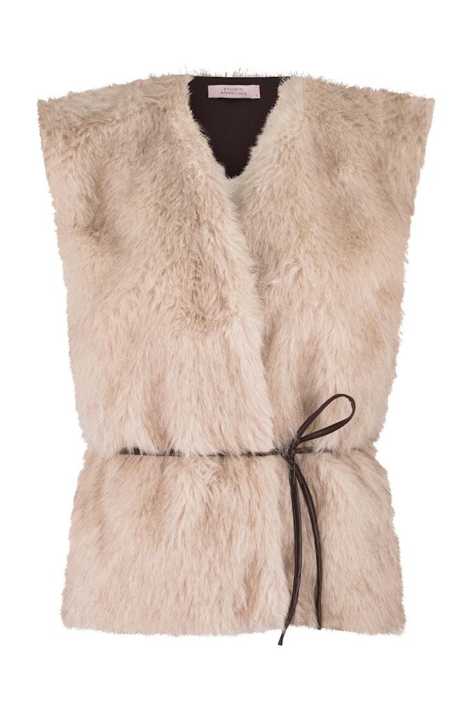 Ivana Fur Waistcoat - Zand