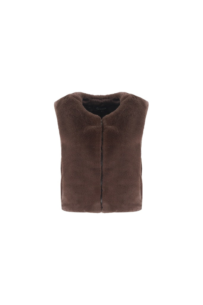 Lalita Gilet - Bruin Dessin